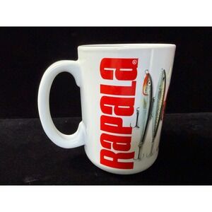 Rapala Fishing Lure Coffee Mug White Ceramic Tea Cup Fish Graphic Large Handle